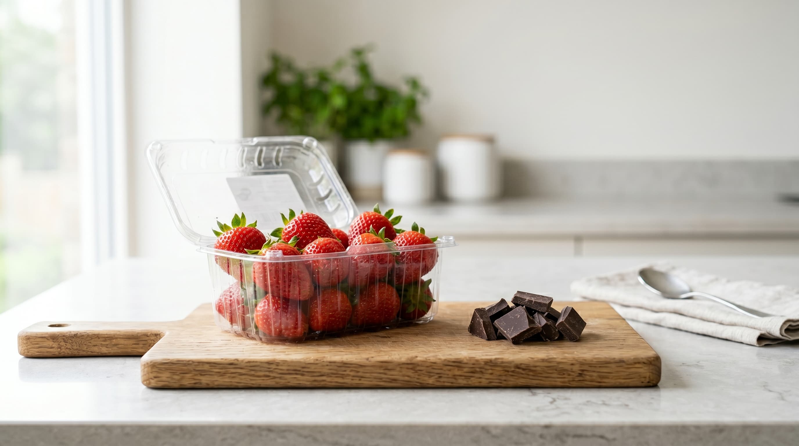 Dark Chocolate and Strawberries