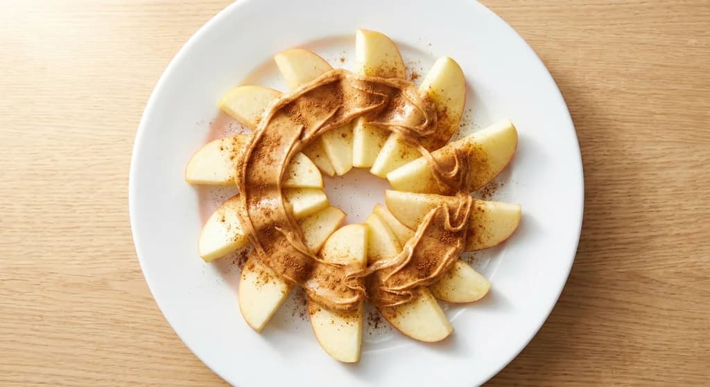 Apple Slices with Peanut Butter & Cinnamon