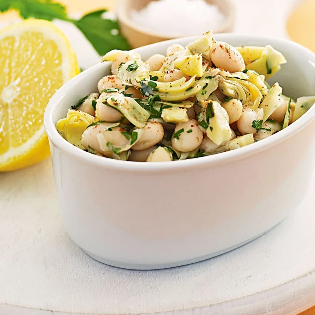 Artichoke and cannellini bean salsa