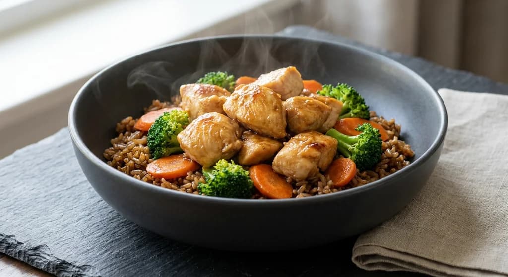 Asian Chicken with Rice and Vegetables