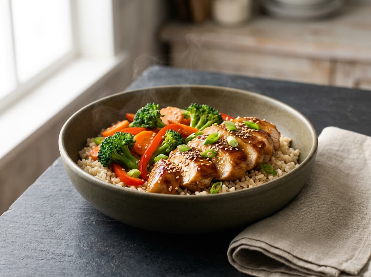 Honey Soy Chicken Rice Bowl
