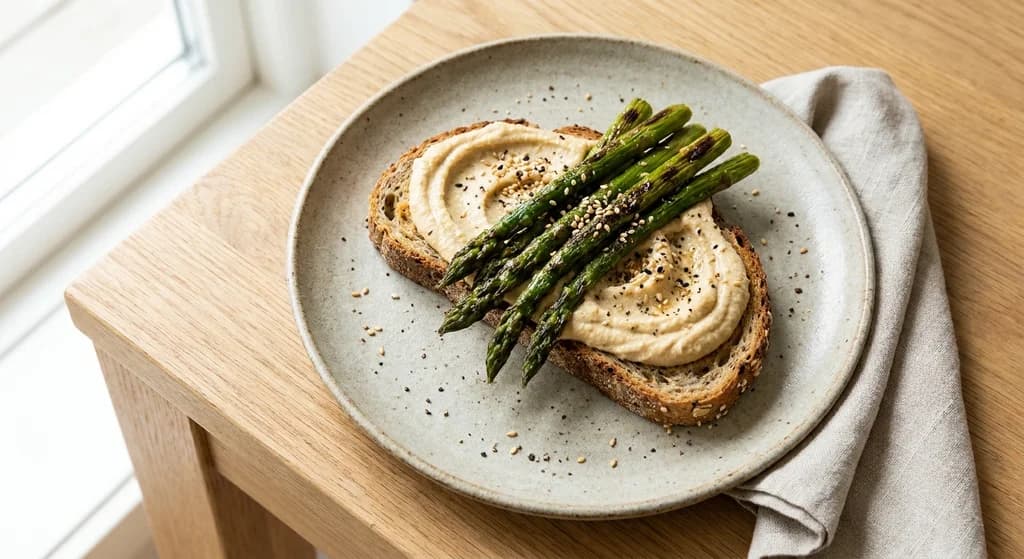 Asparagus & Hummus Toast