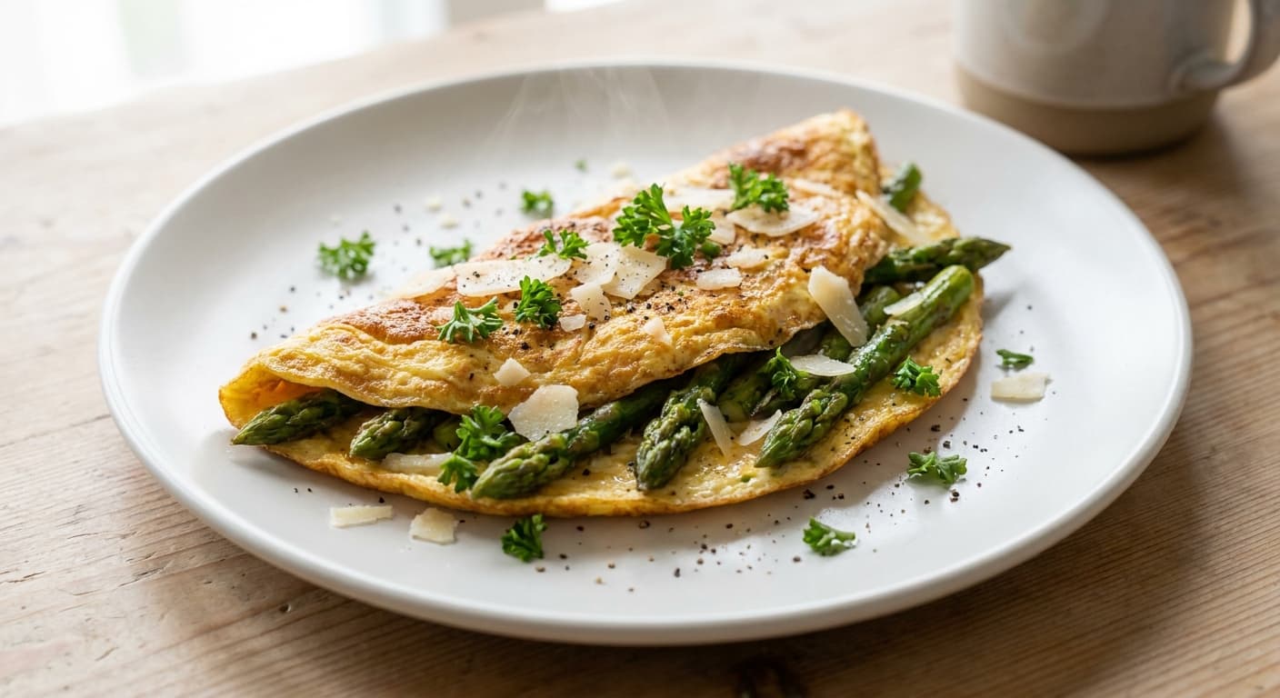 Asparagus & Parmesan Omelette