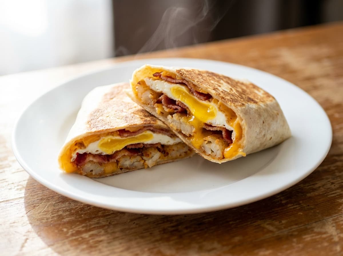 Bacon, Egg and Hashbrown Breakfast Wrap