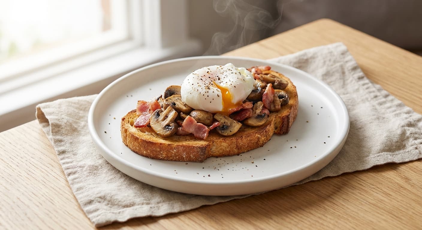 Bacon & Mushroom Breakfast Toast
