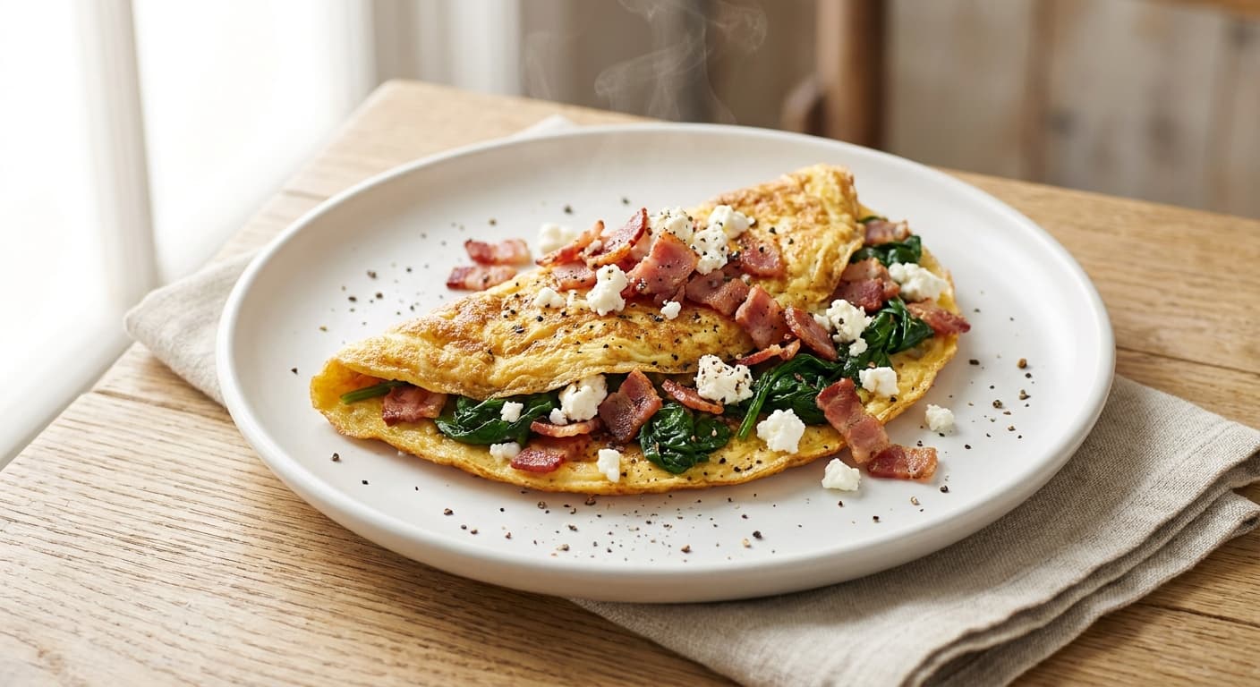 Bacon & Spinach Omelette