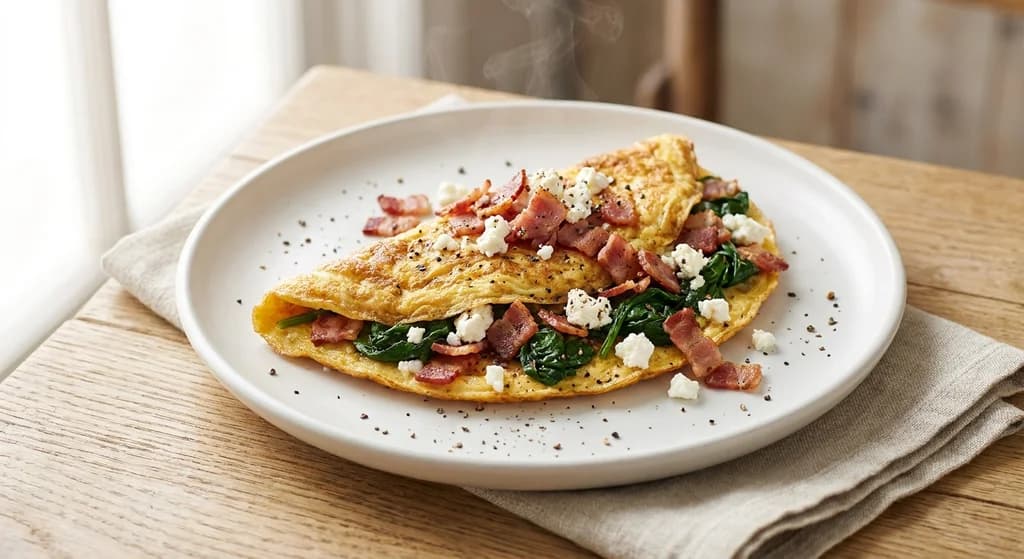 Bacon & Spinach Omelette