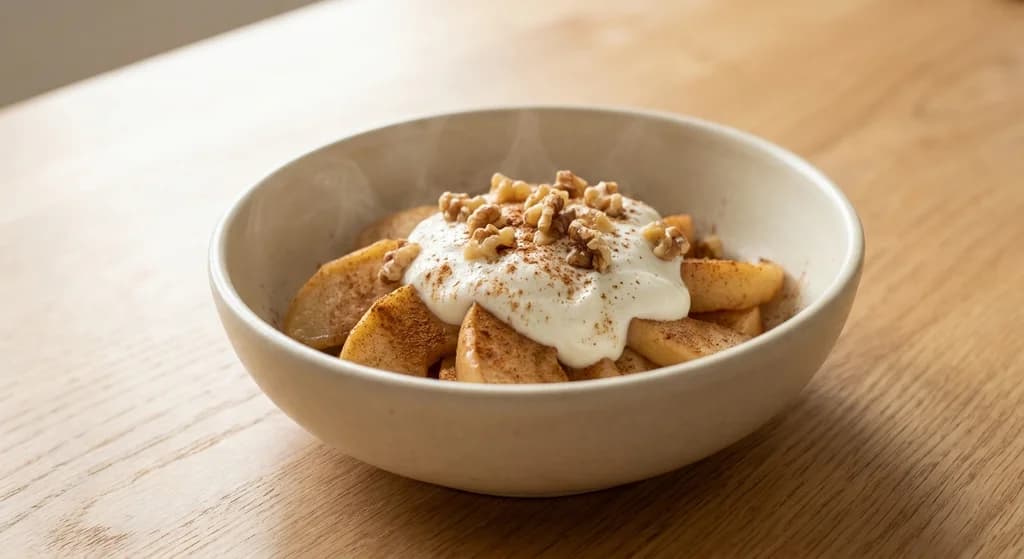 Baked Apple with Cinnamon & Yogurt