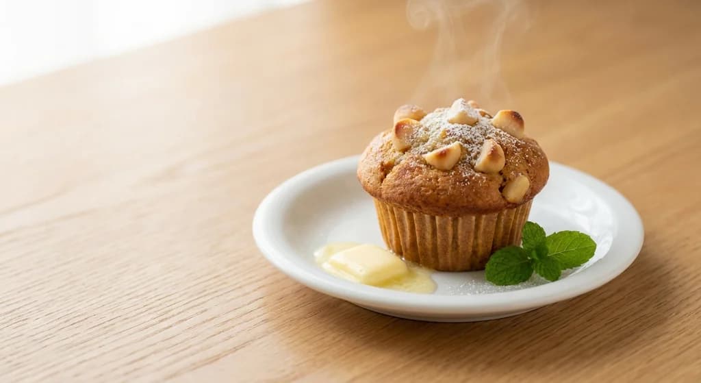 Banana and Macadamia Muffin