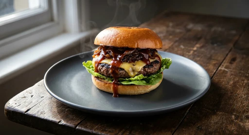 BBQ & Caramelised Onion Burger