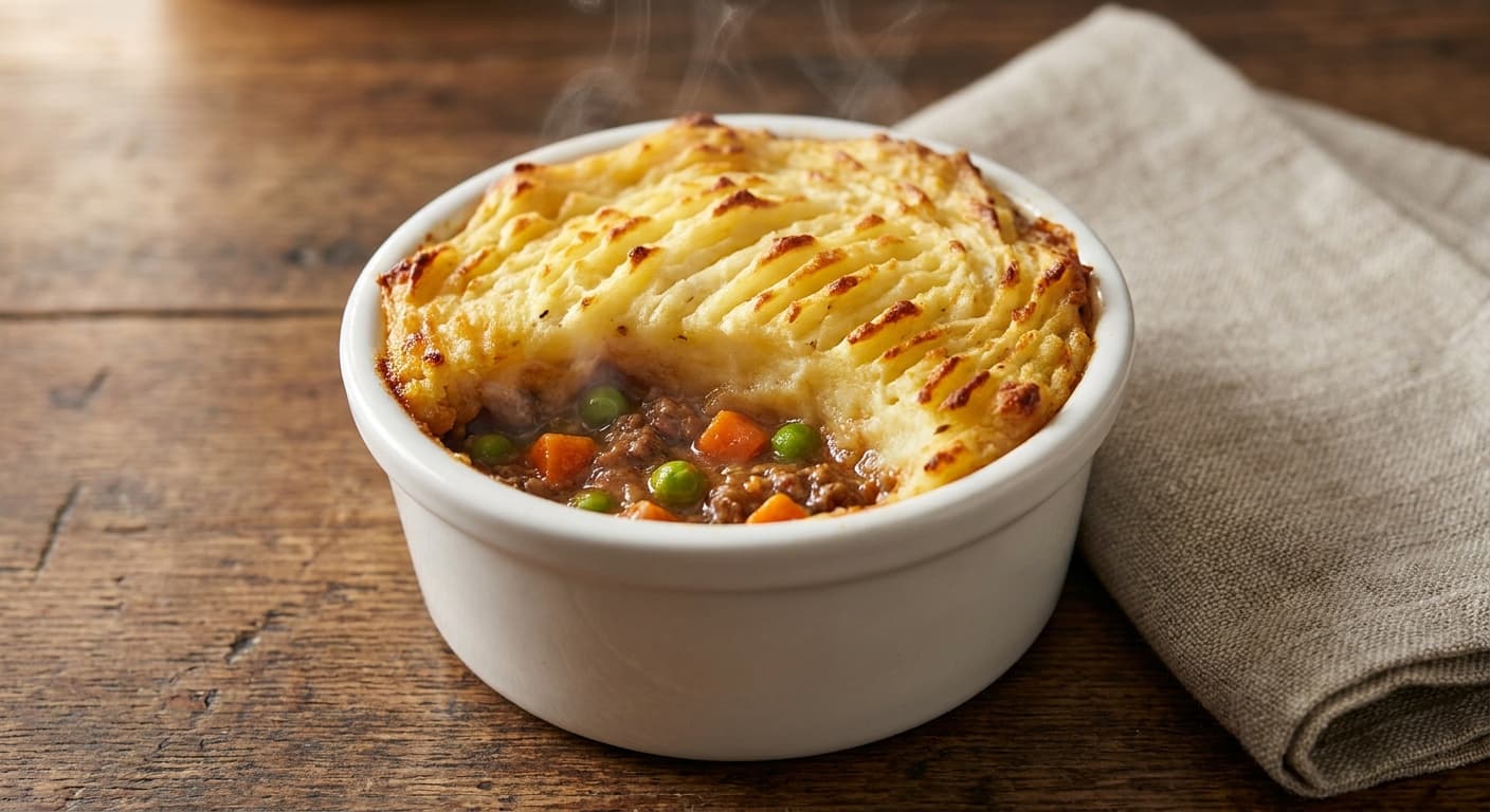 Beef and Vegetable Pie with Mashed Potatoes