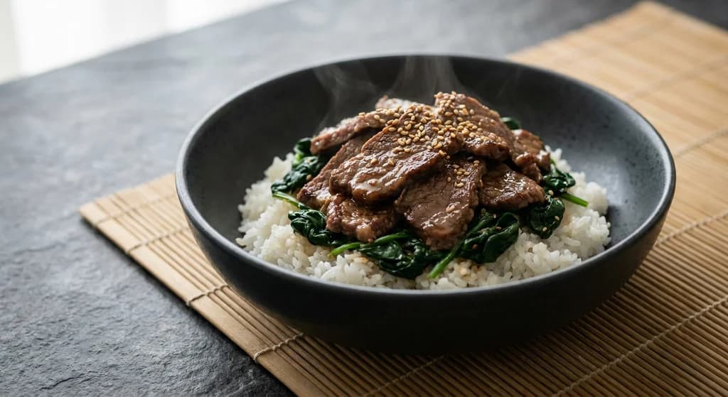 Beef Bulgogi with Spinach