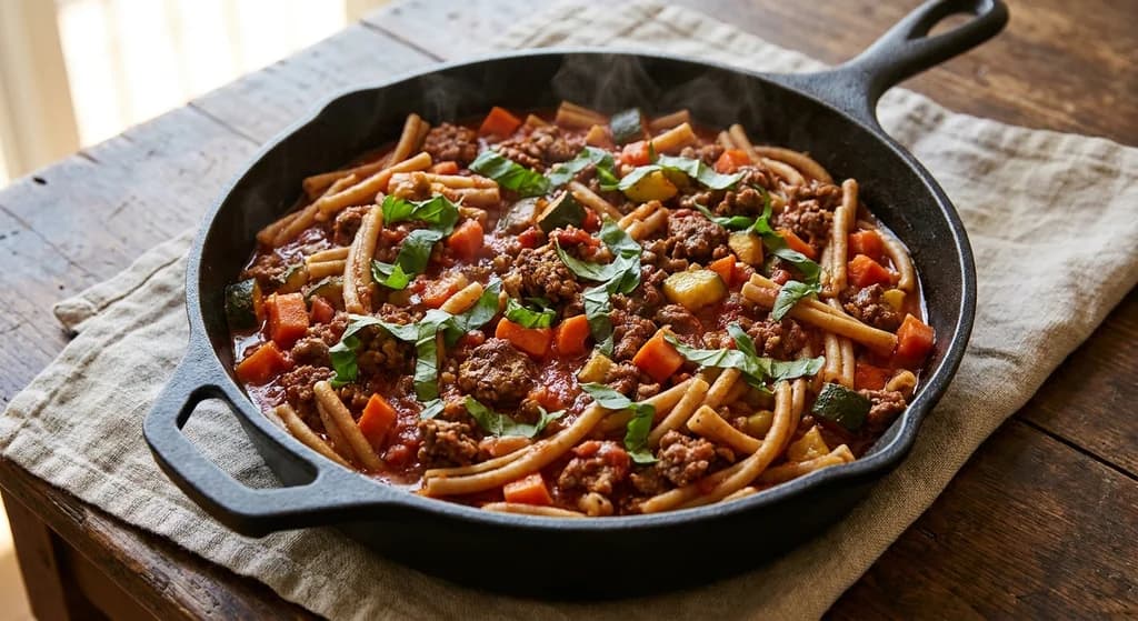 Beef & Carrot Tomato Skillet