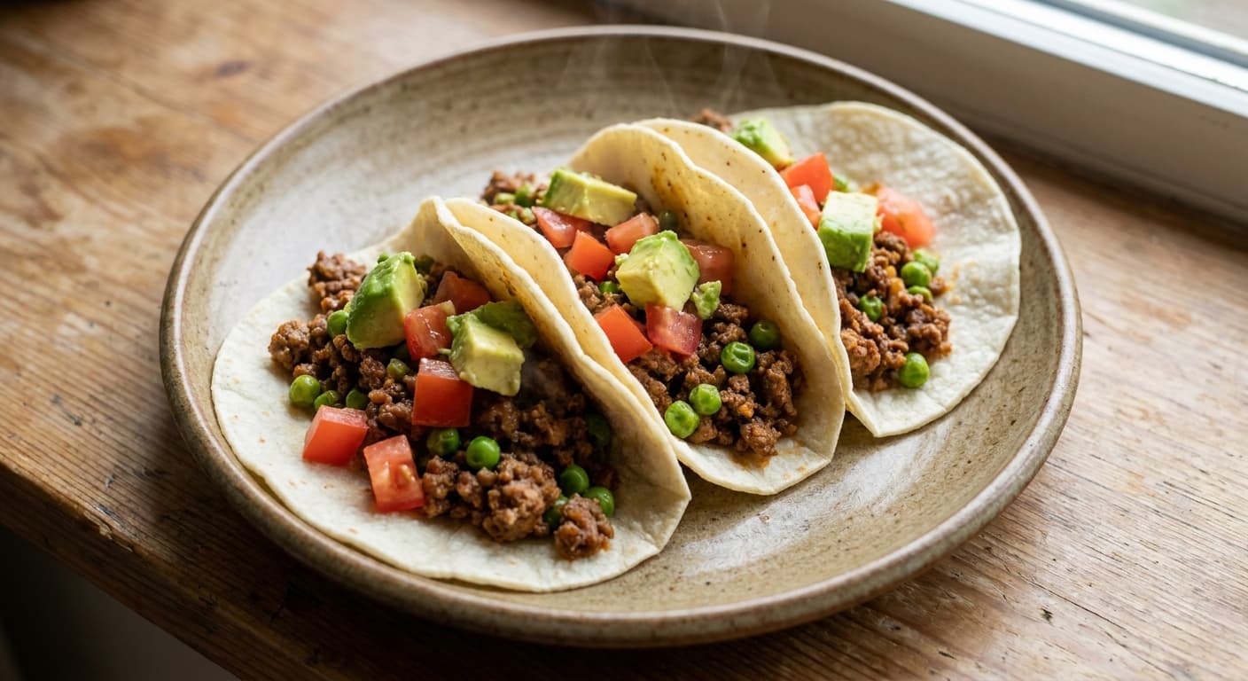 Beef & Pea Tacos