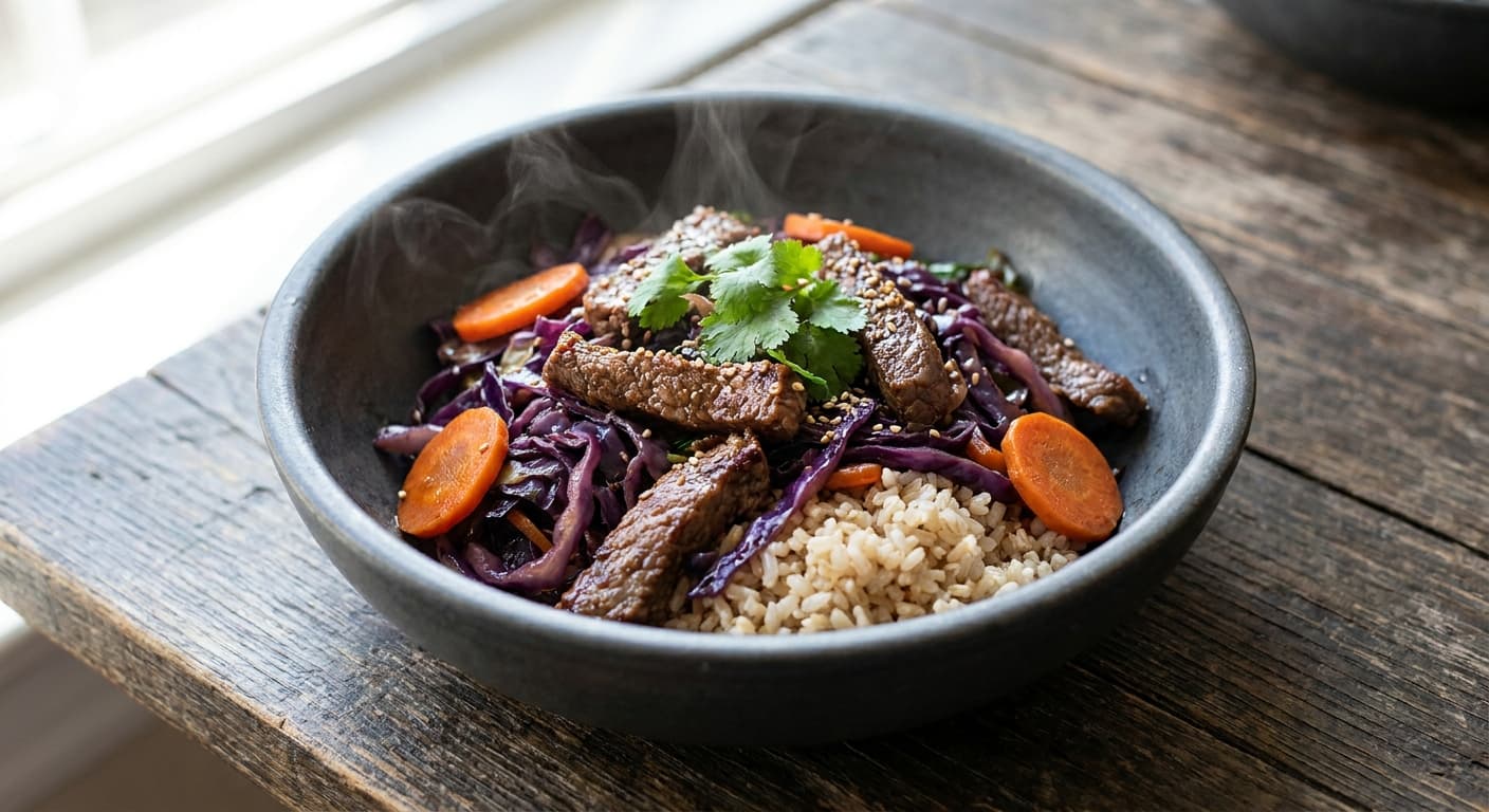 Beef with Cabbage Stir-Fry