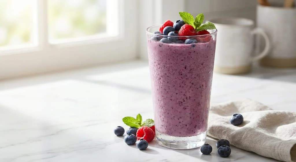 Berry and Blueberry Smoothie
