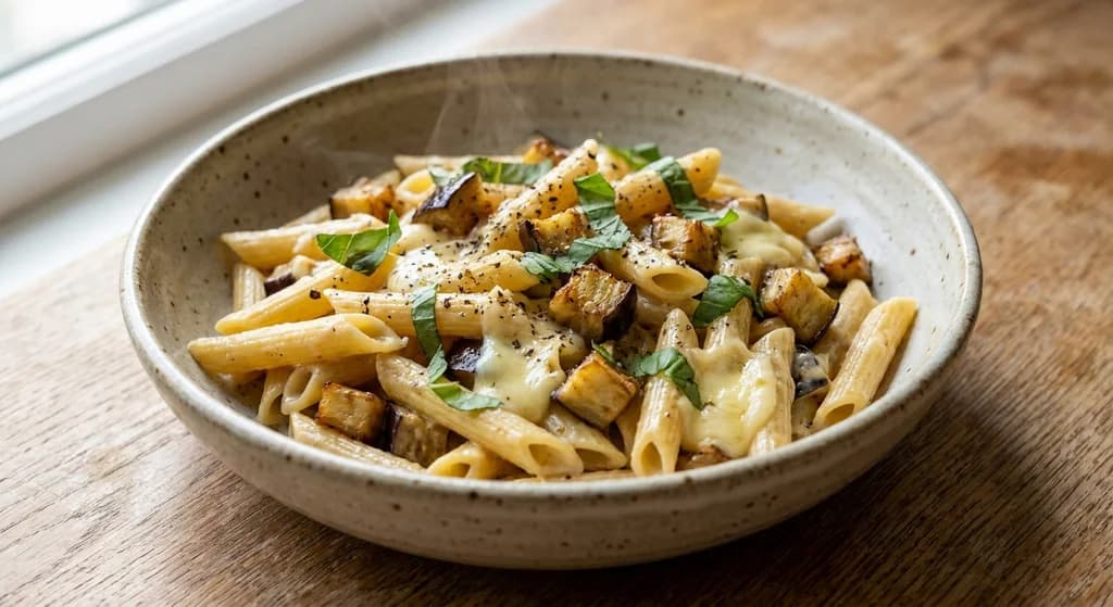 Brie & Eggplant Pasta