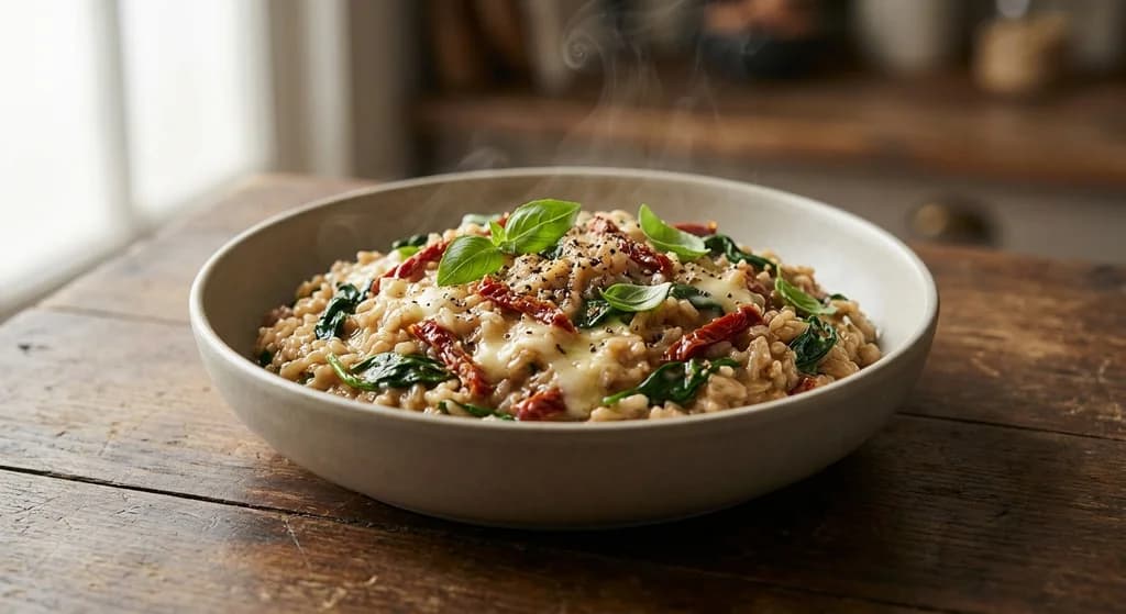 Brie & Sun-Dried Tomato Risotto