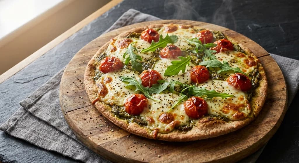 Caprese Pizza with Pesto