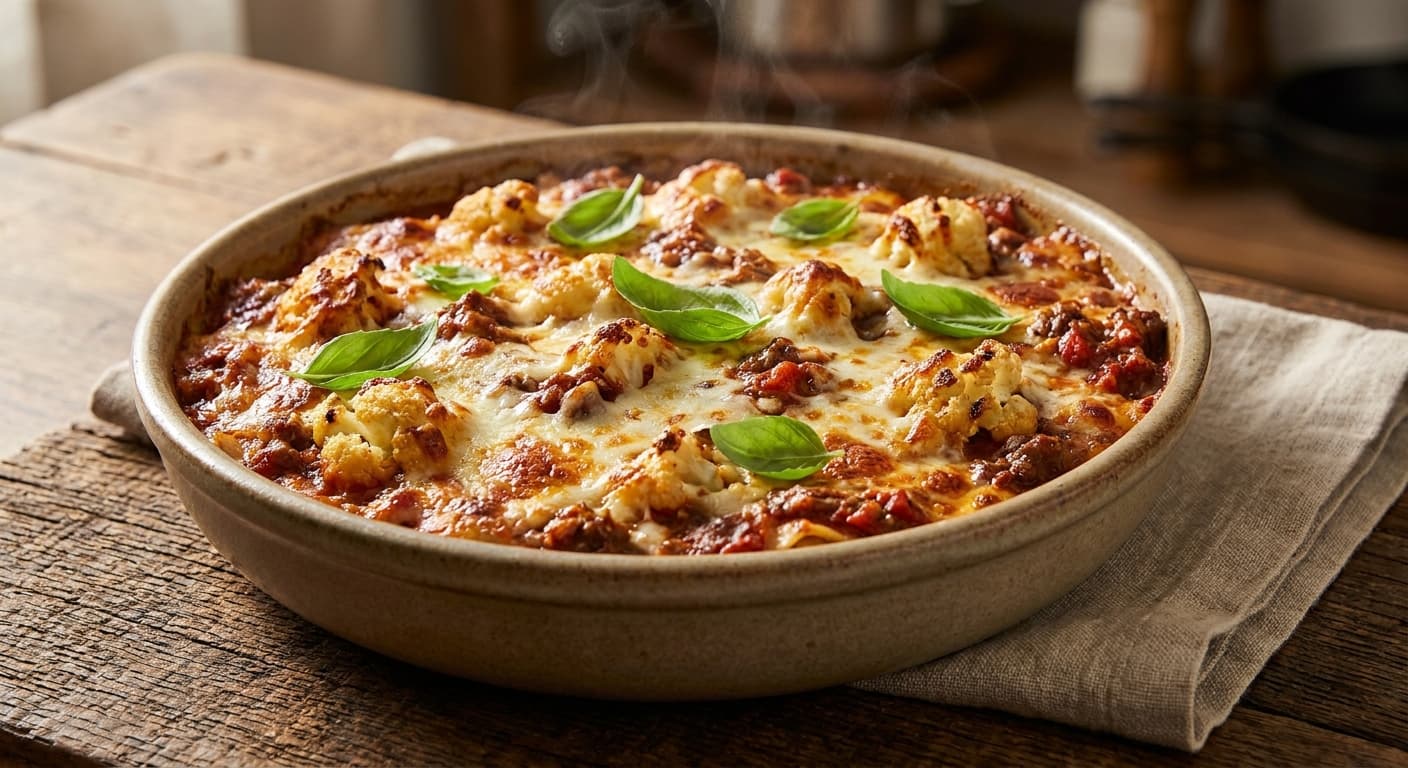 Cauliflower Beef Lasagna Bowl