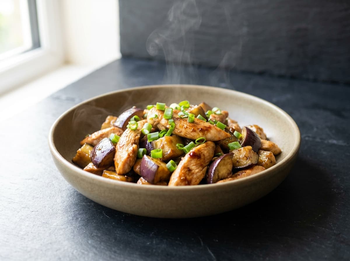 Chicken and Eggplant Stir-Fry