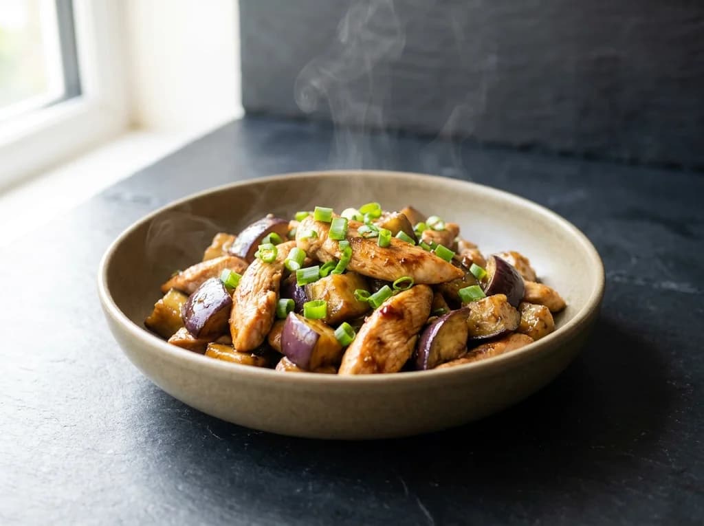 Chicken and Eggplant Stir-Fry