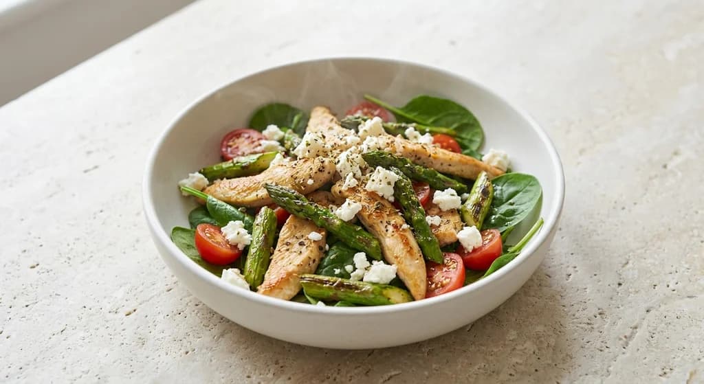 Chicken, Asparagus & Feta Salad