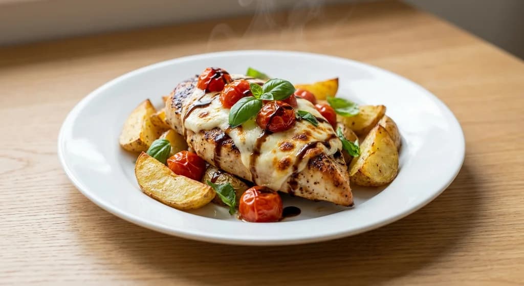 Chicken Caprese with Roasted Potatoes