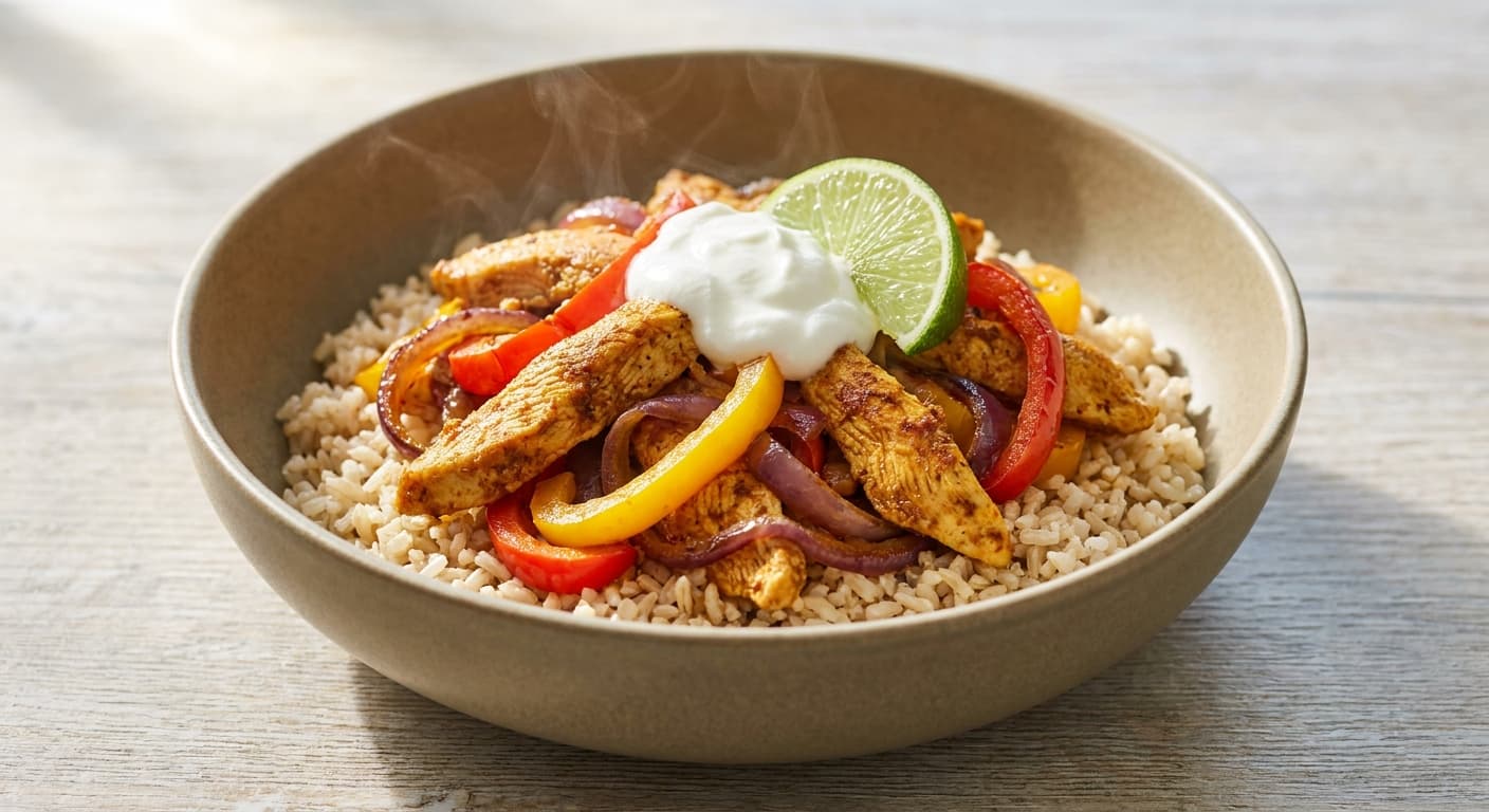 Chicken Fajita Rice Bowl