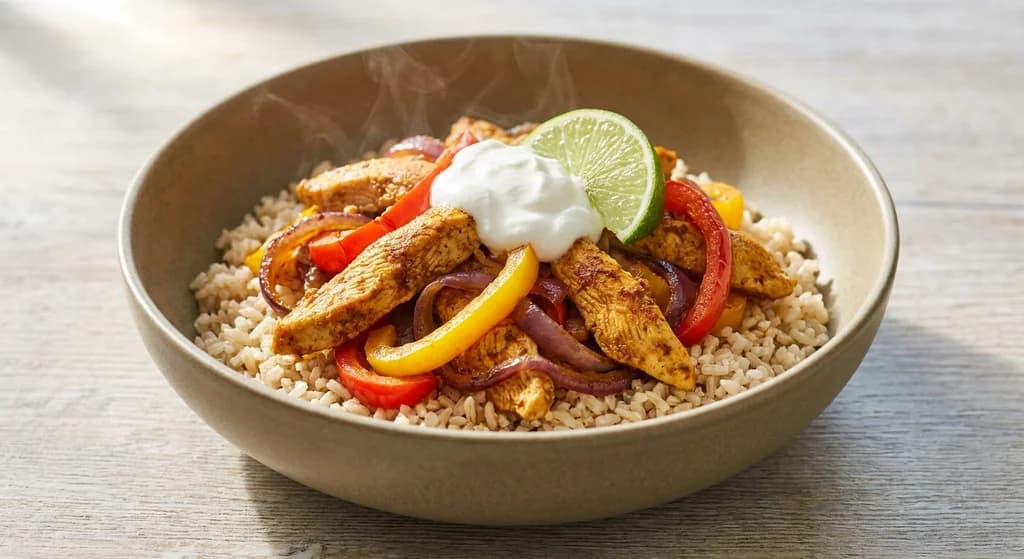 Chicken Fajita Rice Bowl