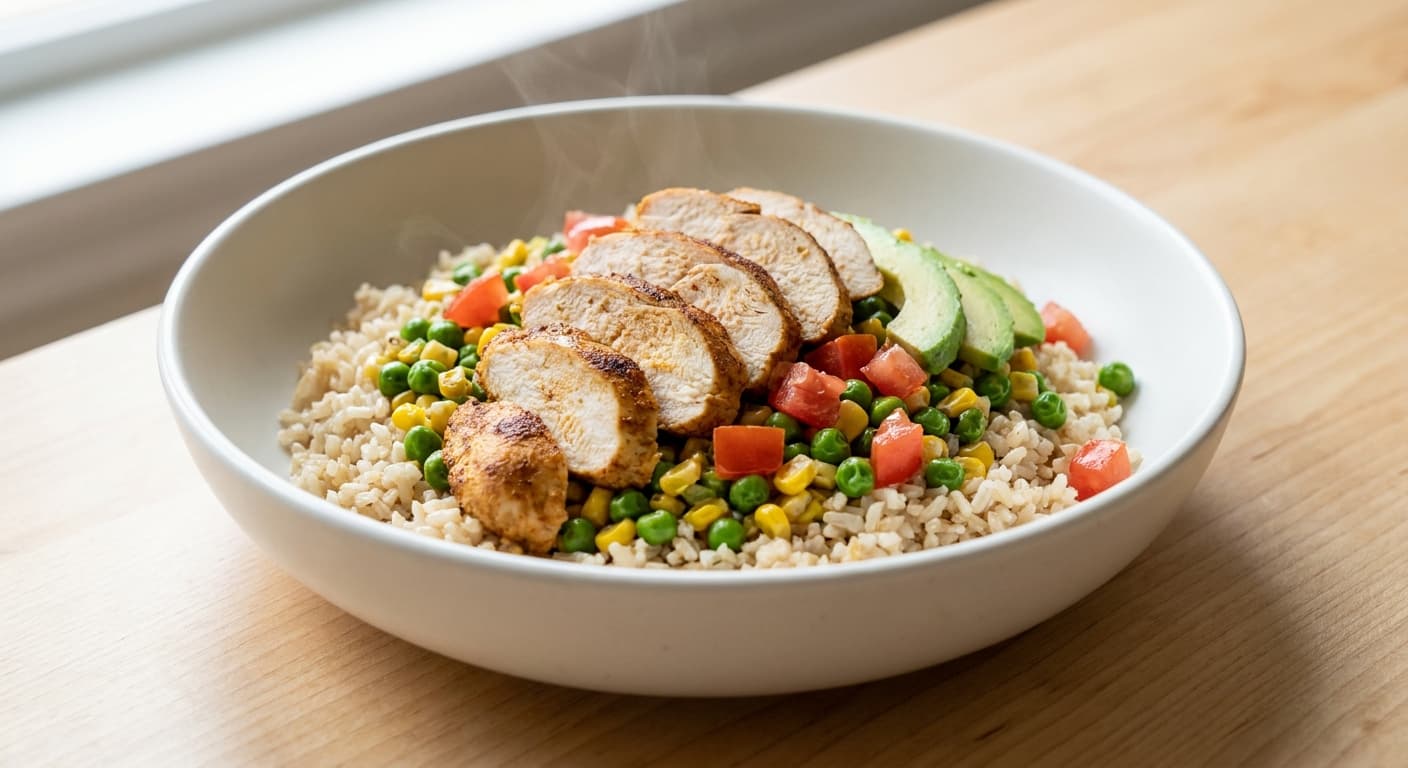 Chicken & Pea Burrito Bowl