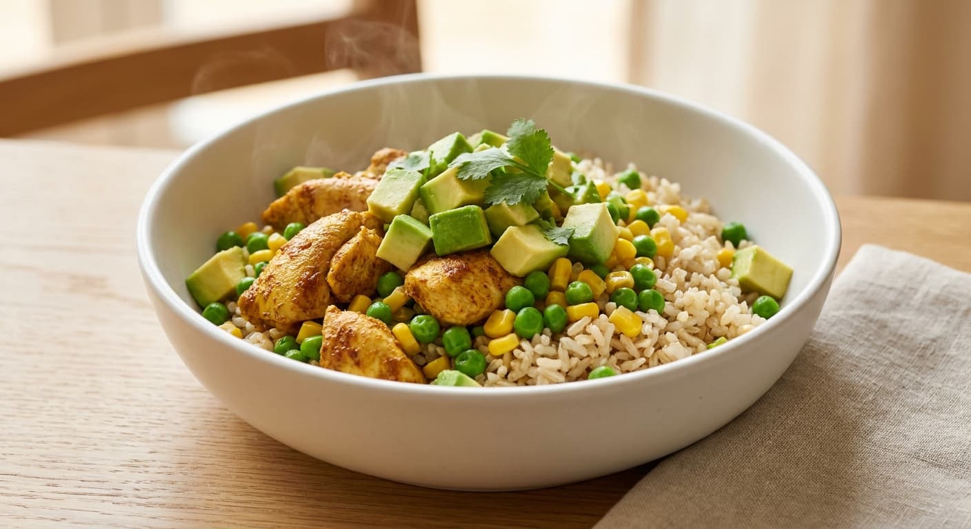 Chicken, Pea & Corn Bowl