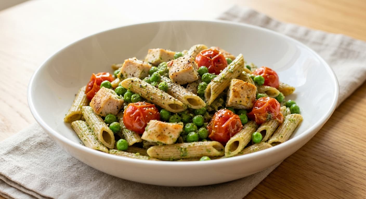Chicken, Pea & Pesto Pasta