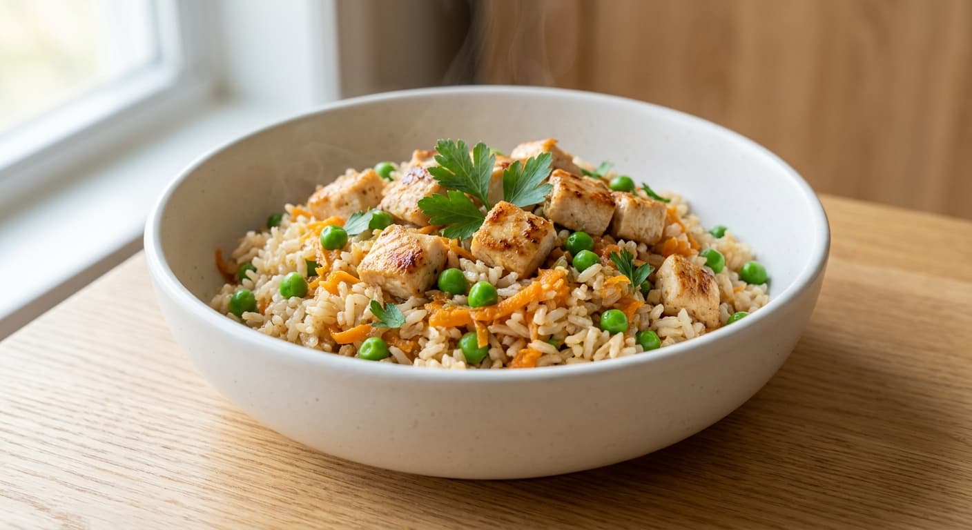 Chicken & Pea Rice Bowl