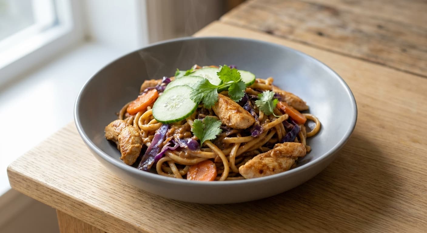 Chicken Peanut Noodle Bowl