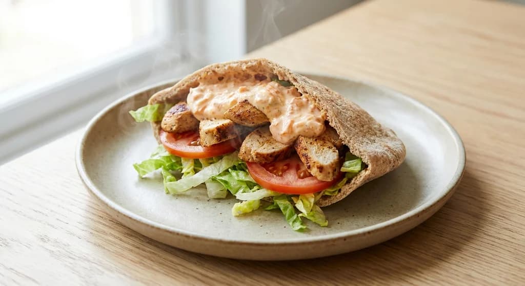 Chicken Pita with Carrot Tzatziki