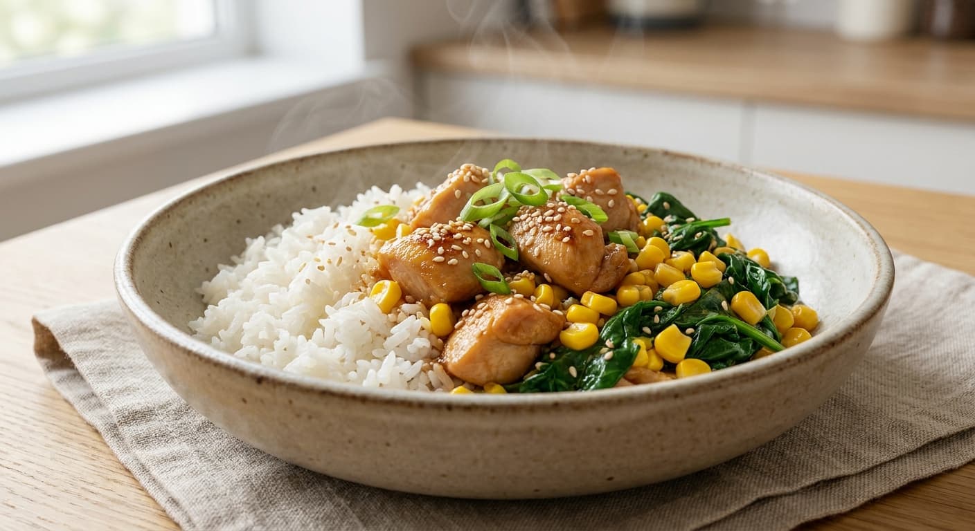 Chicken Rice Bowl with Corn