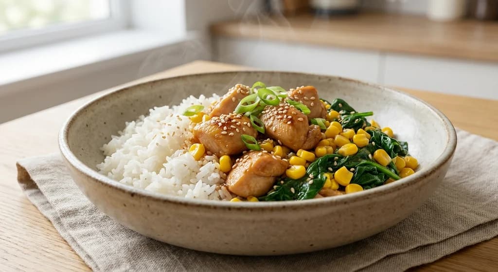 Chicken Rice Bowl with Corn