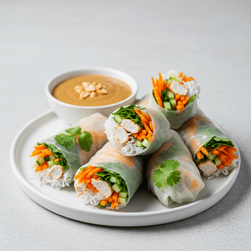 Chicken Rice Paper Rolls