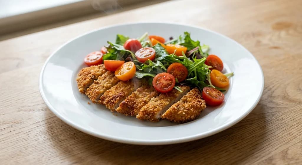 Chicken Schnitzel with Salad