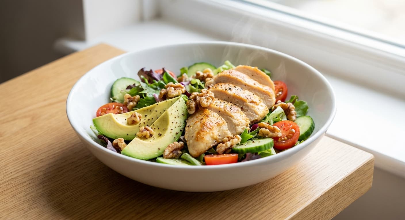 Chicken, Walnut & Avocado Salad