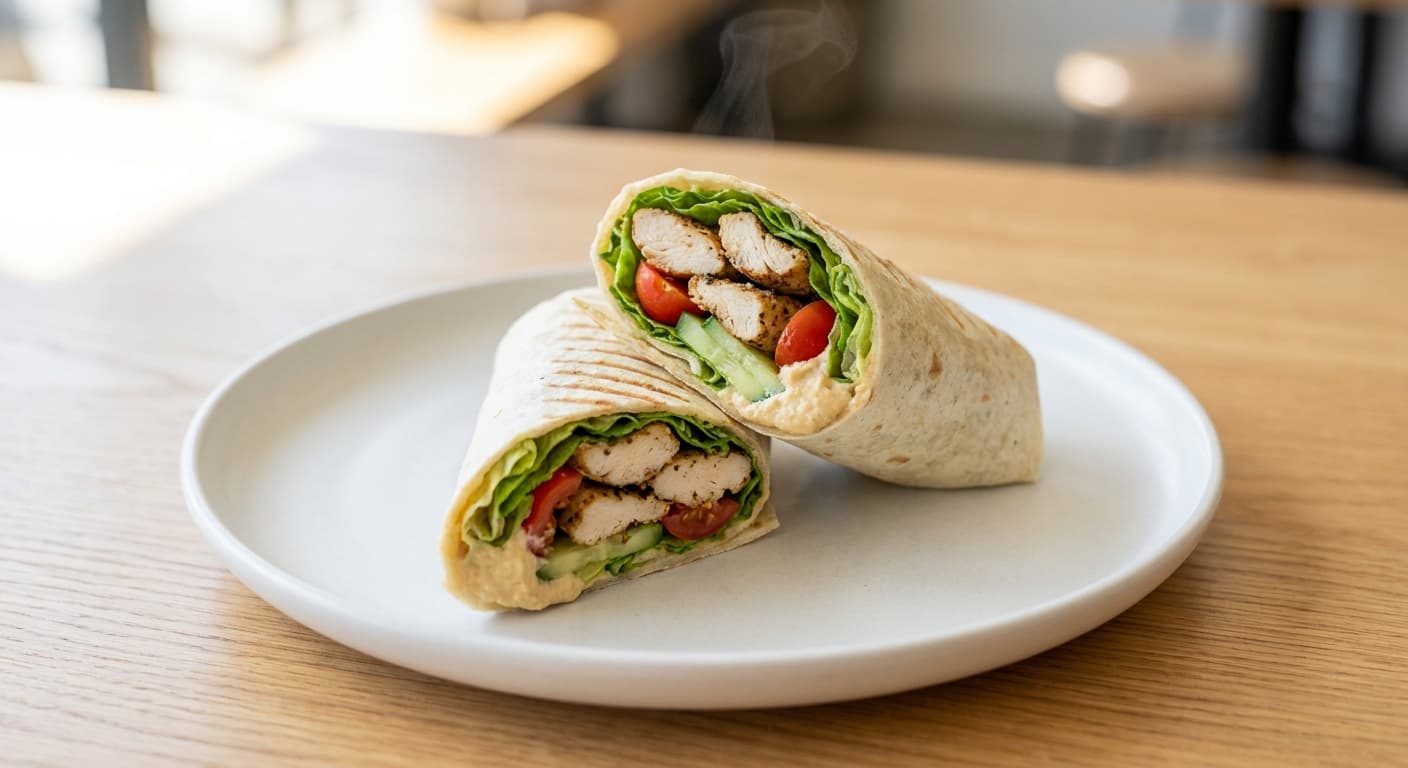 Chicken Wrap with Hummus