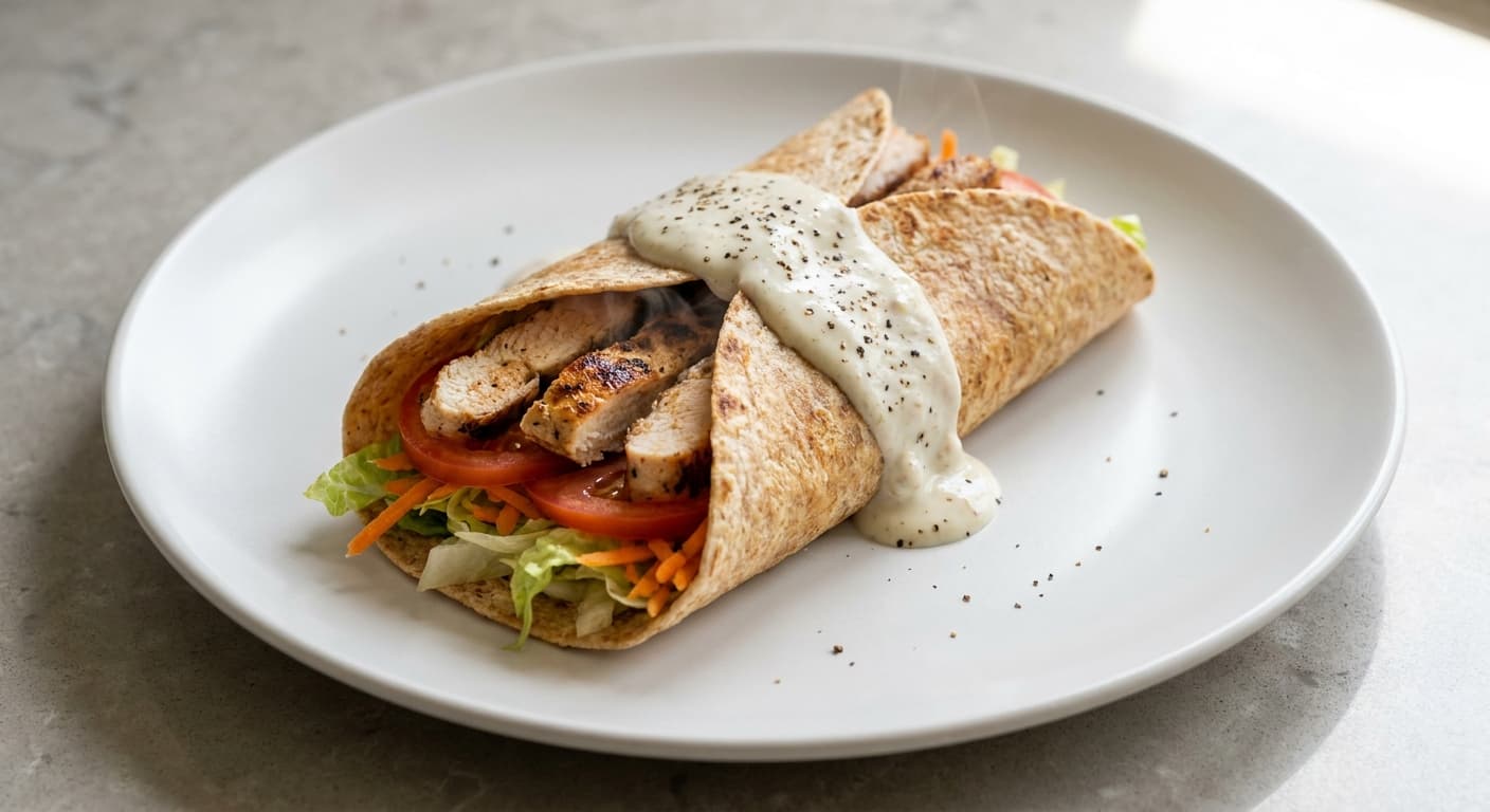 Chicken Wrap with Yogurt Sauce