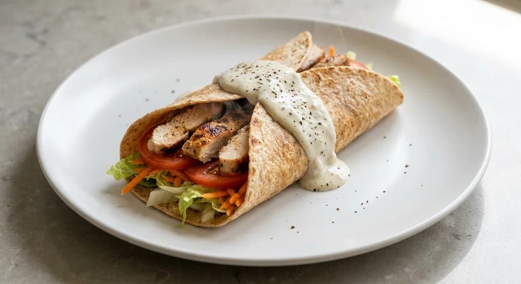 Chicken Wrap with Yogurt Sauce