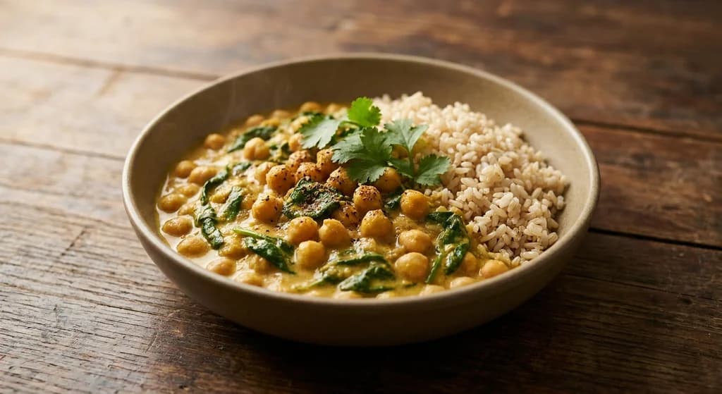 Chickpea & Spinach Curry