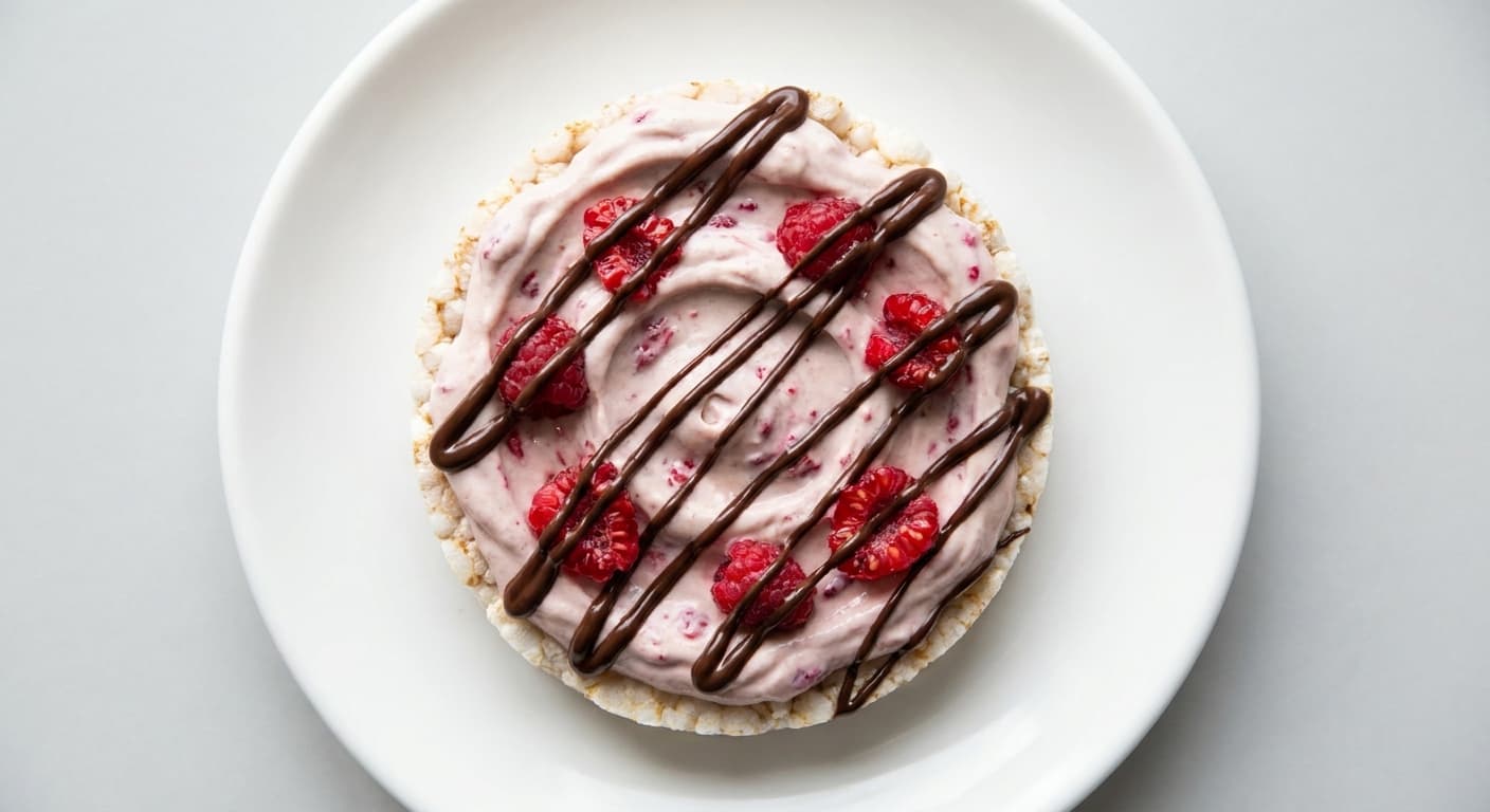 Choc-Raspberry Protein Rice Cake