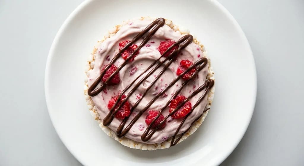 Choc-Raspberry Protein Rice Cake