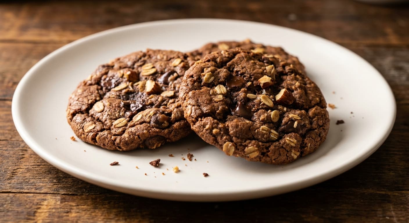 Chocolate Almond Oat Cookies