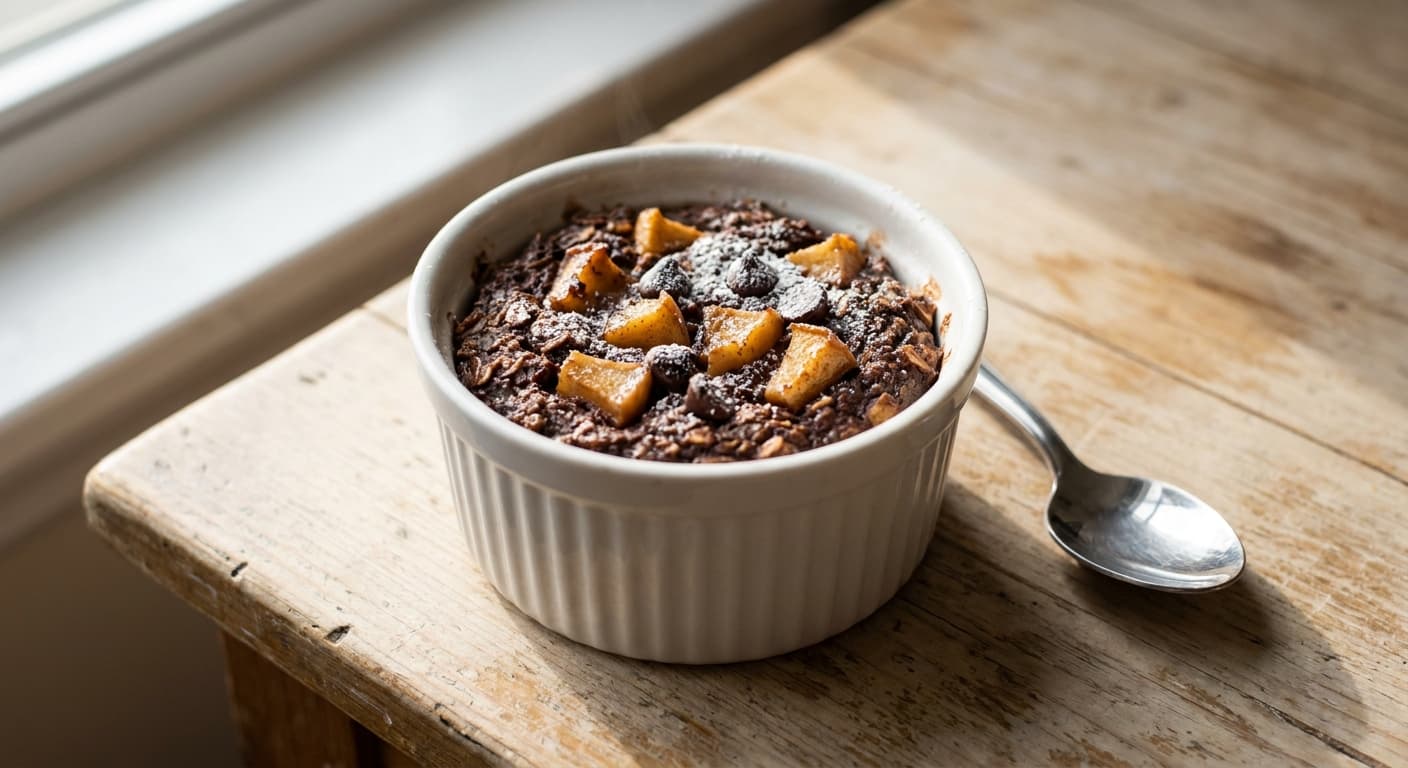 Chocolate Apple Oat Bake
