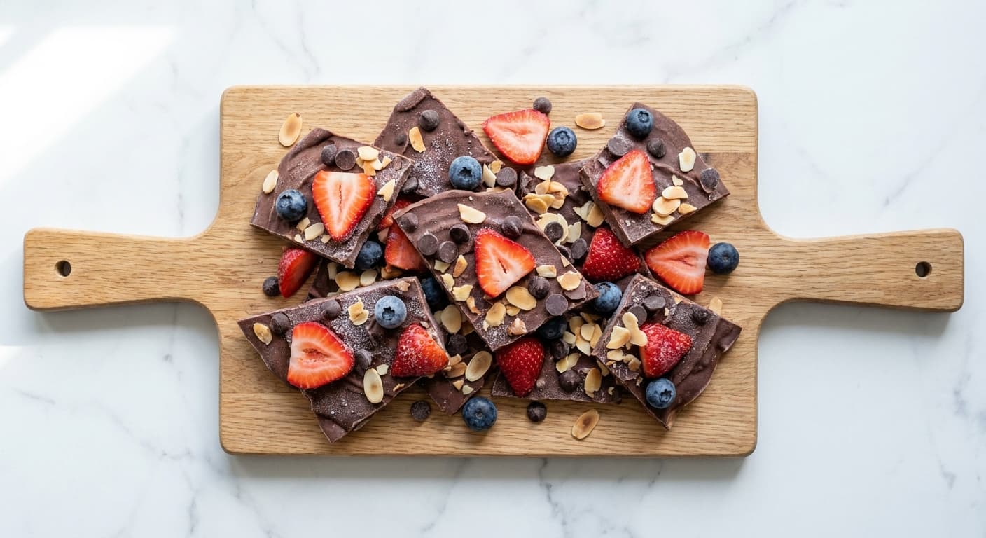 Chocolate Strawberry Yogurt Bark